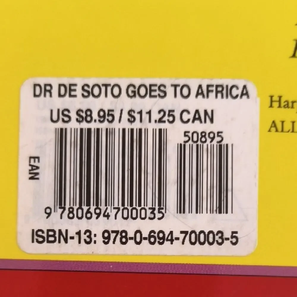 Doctor De Soto Goes To Africa Paperback Book, NWT